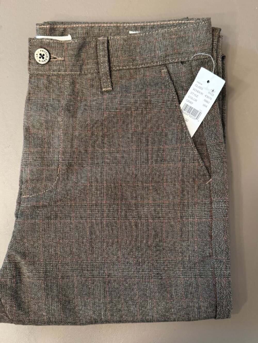 NWT PacSun Men's Brown Plaid Trouser Bootcut Pants Size 30 - Picture 15 of 15